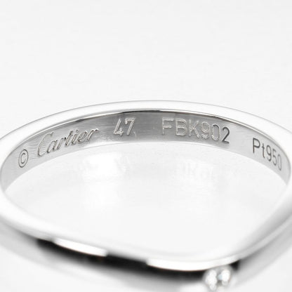 Cartier Ballerina Curve Pt950platinum X 3P Diamonds Size 7 Ladies' 3g Ring