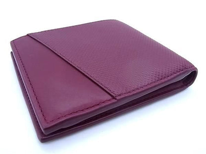 Bottega Veneta Marco Polo Leather Bifold Wallet Men's Bordeaux Az0830