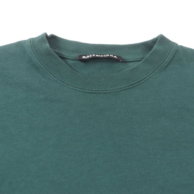  Balenciaga 2020 570805 100% Cotton Back Logo Print Oversized Short Sleeve
