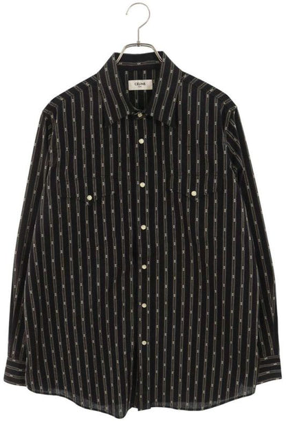 Celine 25SS 2t3610s48 Triomphe Western Long Sleeve Shirt Men's L