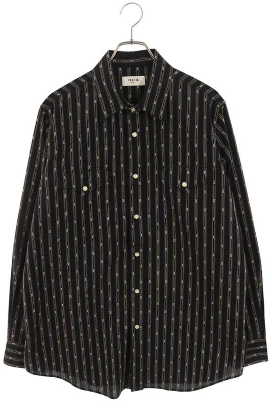 Celine 25SS 2t3610s48 Triomphe Western Long Sleeve Shirt Men's L