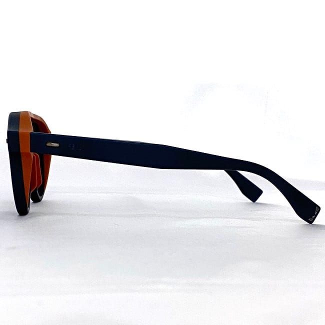 Fendi Sunglasses Gray Navy Blue FF M0017 Excellent Condition