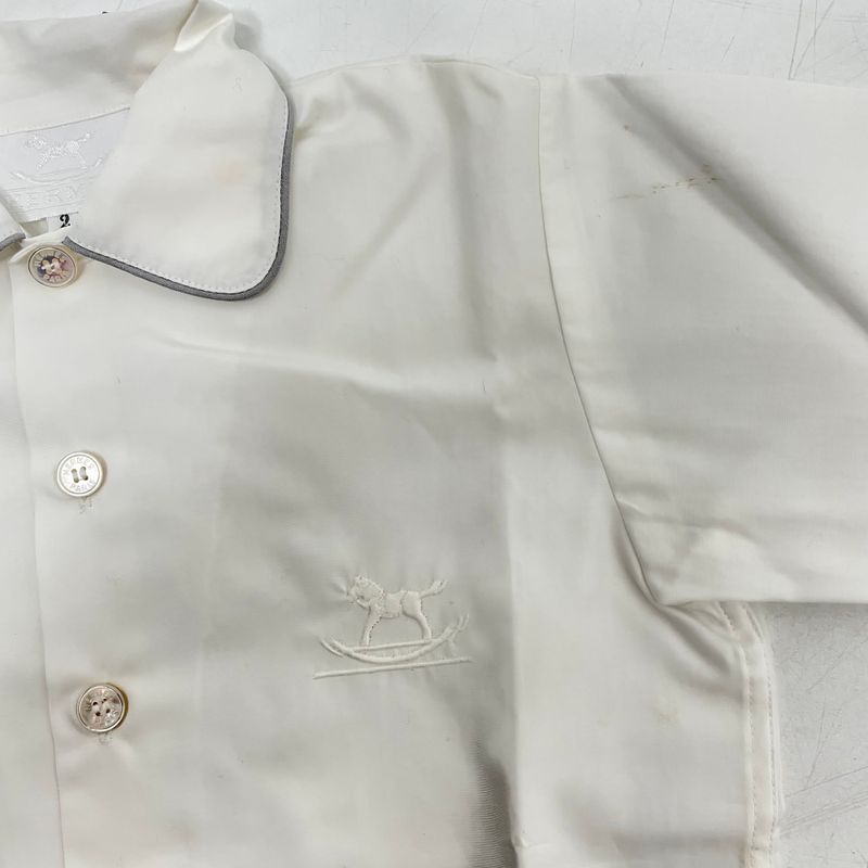 Hermes Kids Pajama Nightwear Set White With Box Size 2