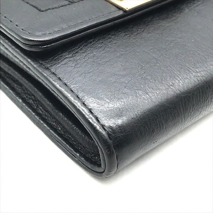 Chanel Logo Quilted Wallet Coin Case Black