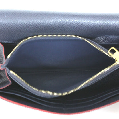 Louis Vuitton Monogram Empreinte Portefeuille Sarah Marine Rouge Long Wallet