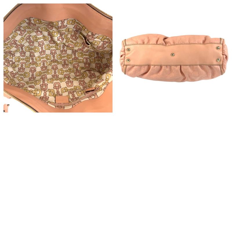 Gucci Abby Guccissima Pink Gold Hardware Leather 189831 Tote Bag Shoulder Bag