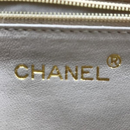 Chanel Quilted Chain Hand Bag Beige