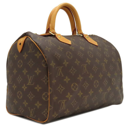 Louis Vuitton Handbag Speedy 30 Monogram Canvas Monogram Gold Hardware Brown