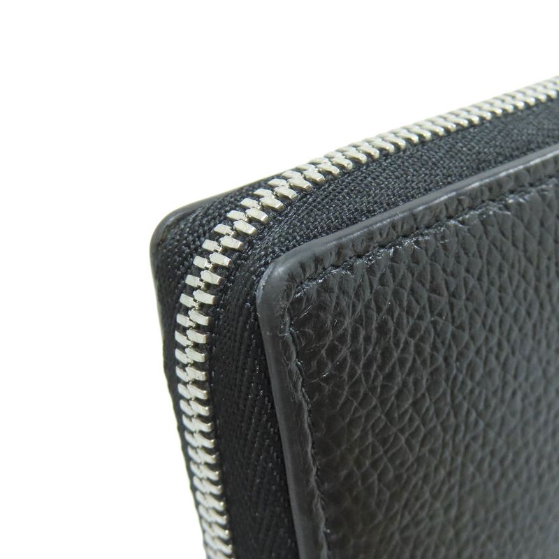 Balenciaga 655927 Round Zipper Long Wallet With Coin Purse Calf Women