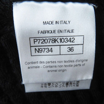 CHANEL P72078 Bicolor Short Sleeve Dress With Coco Mark Buttons Black White 36