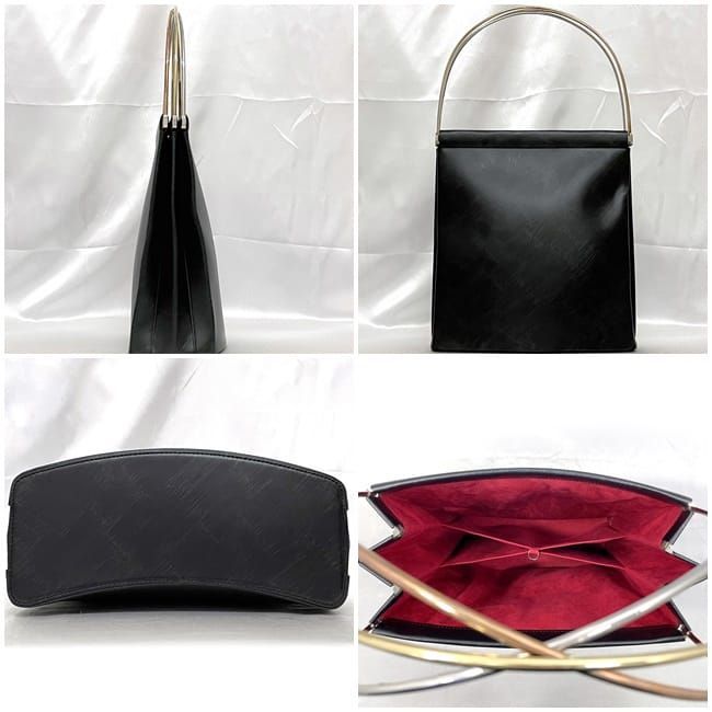 Cartier Tote Bag Black Trinity Excellent Condition Preowned Leather