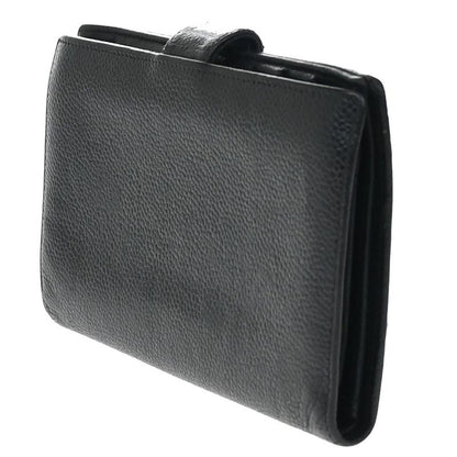 Chanel Caviar Skin CC Wallet Bifold Wallet Black Leather 30ka681