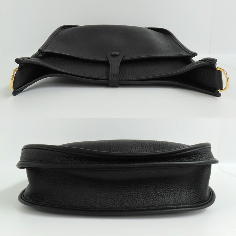 Hermes Evelyne 3 PM Black Taurillon Clemence Gold Hardware Y Engraved