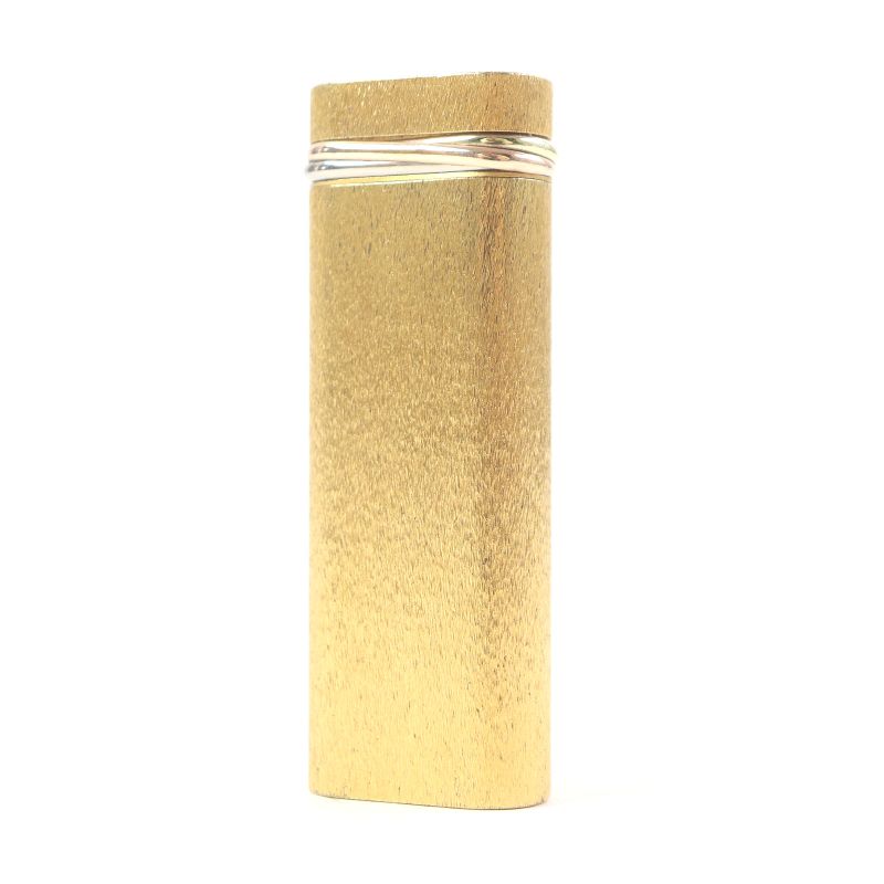 Cartier Trinity Oval Shape Roller Type Gas Lighter Smoking Tool