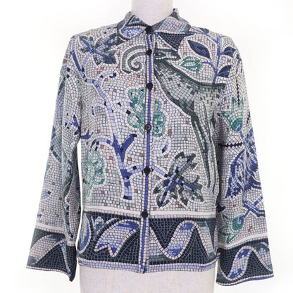 Hermes Pavement 100% Silk Margiela Period All-over Design Long-sleeved Shirt