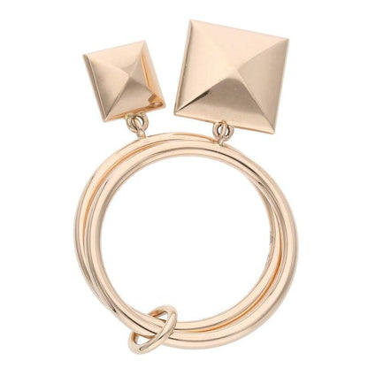 Hermes Clous De H 18K Pink Gold Diamond Tassel Ring Ladies 12.5