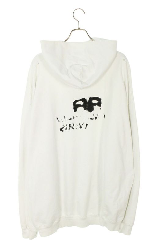Balenciaga 23SS 620973 Tnvq1 Logo Print Pullover Hoodie Men's XS