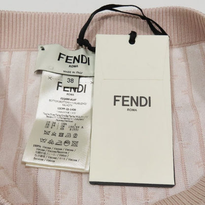 Unused 2022 Fendi Sheer Knit Tight Skirt Long Length Elastic Waist Total Stripe