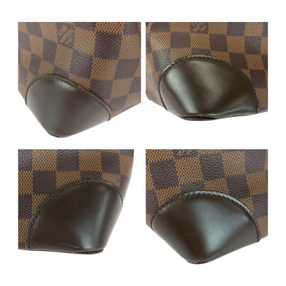 Louis Vuitton Damier Hampstead MM Brown Gold Hardware PVC N51204 Tote Bag