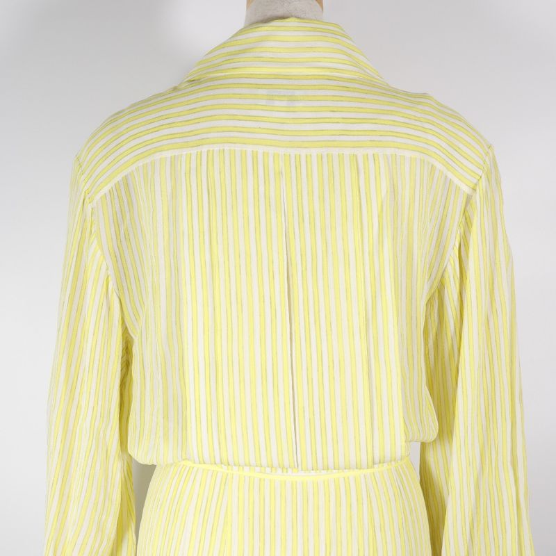 Chanel Shirt Dress Straps P61108v46519 Silk Yellow Ladies Dress