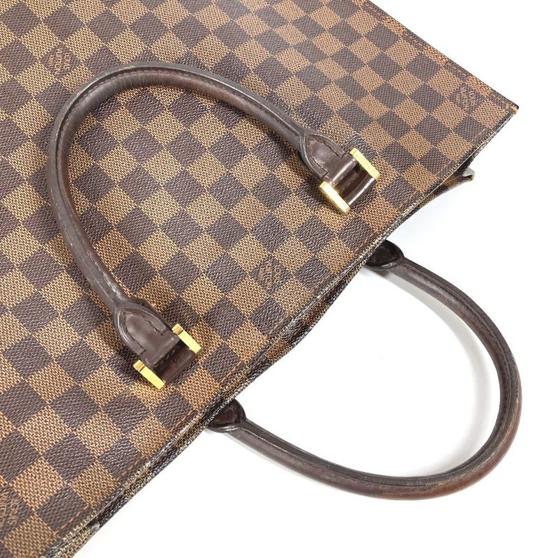Louis Vuitton Tote Bag Sac Pla N51140 Damier Canvas Ebène Brown