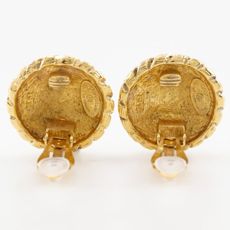 Chanel Coco Mark Vintage Gold Plated Ladies 23.0g Earring