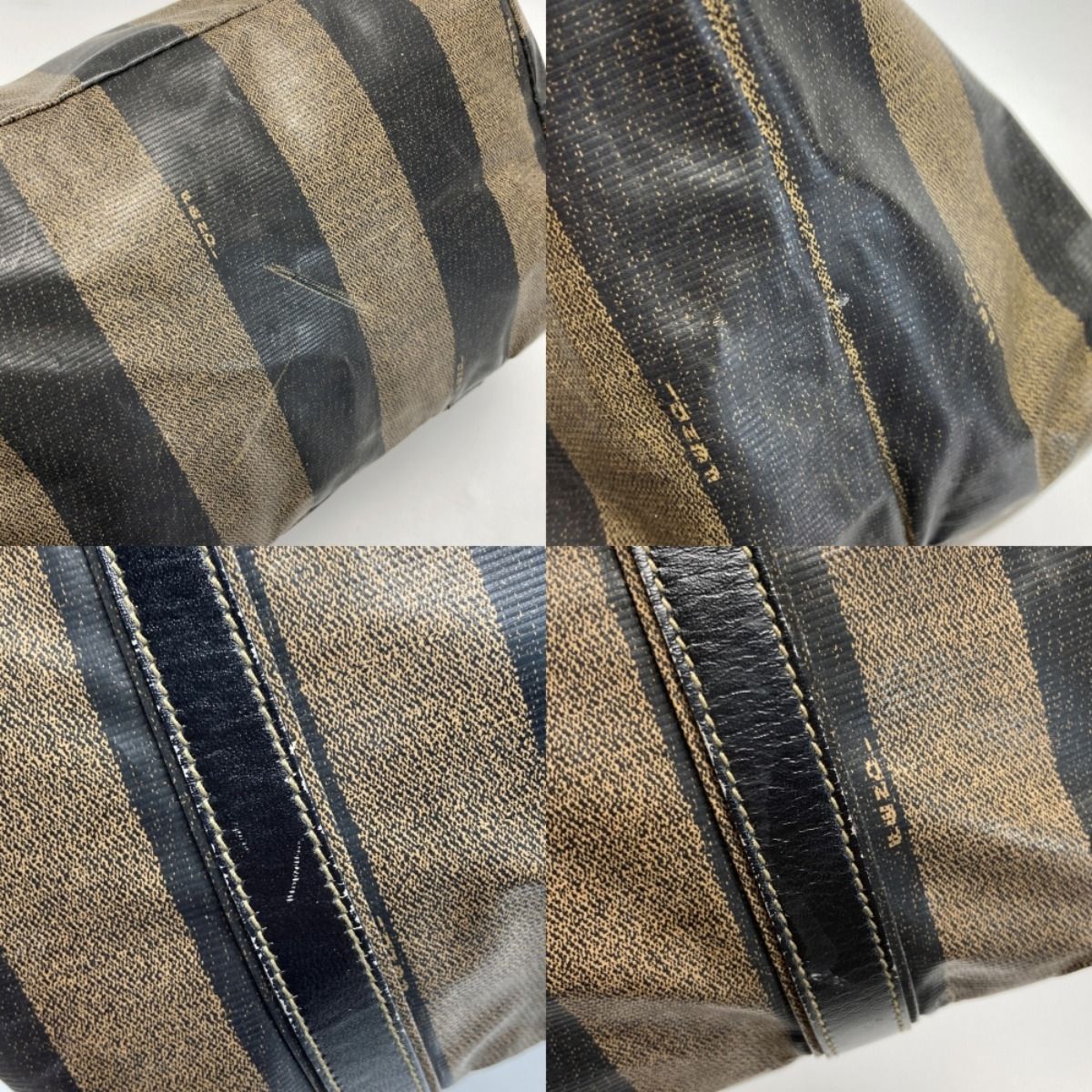 Fendi Pecan Mini Tote Brown PVC×leather Handbag