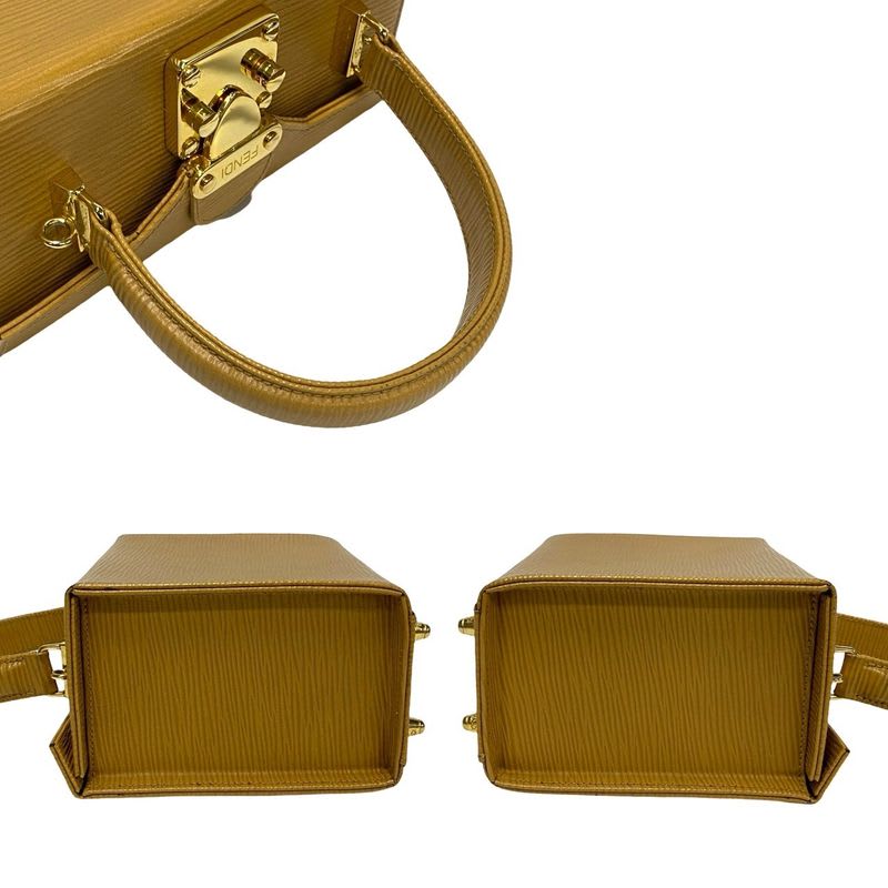 Fendi Logo Hardware Epi Leather 2-Way Mini Handbag Shoulder Bag