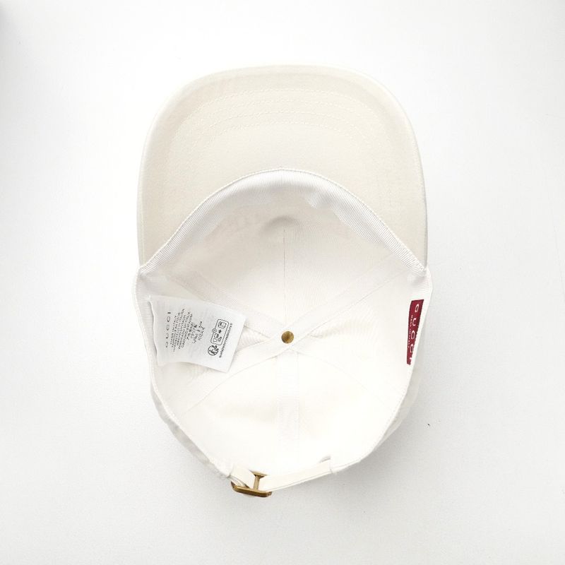 Never UsedMade In 2024Gucci Cap Size L 59 Logo Embroidery White