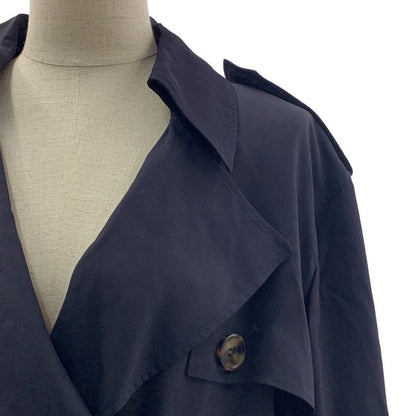 Celine - Phoebe Period Silk Blend Trench Coat - 36 - Navy - Women's