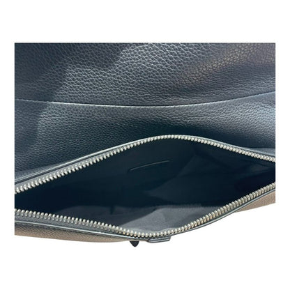 DIOR ⑤ 06-bo-0139 Leather Saddle Bag Unisex Black ONE SIZE