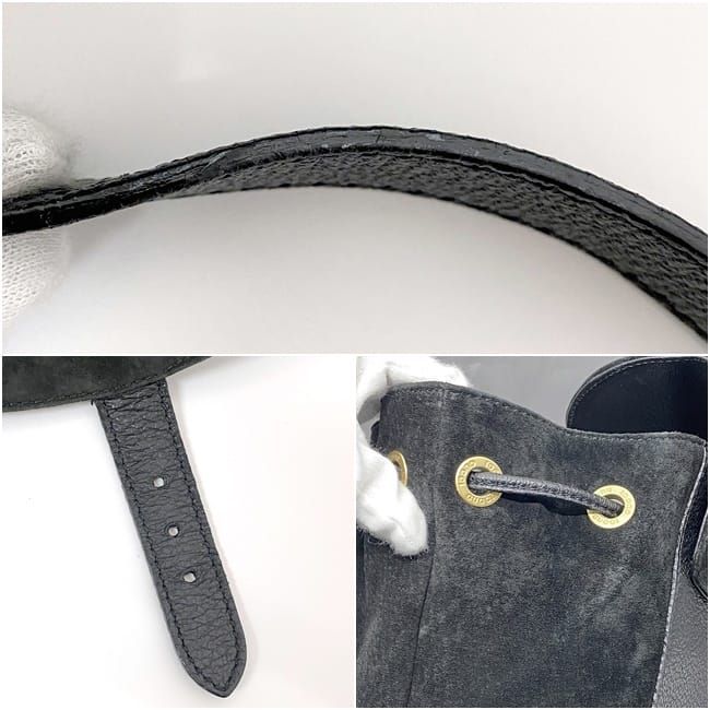 Gucci Backpack Black Bamboo 003 2058 0016 Excellent Condition