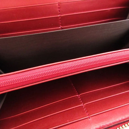 Gucci Heart Interlocking 308005 Leather Red Round Zipper Long Wallet 1346 Gucci