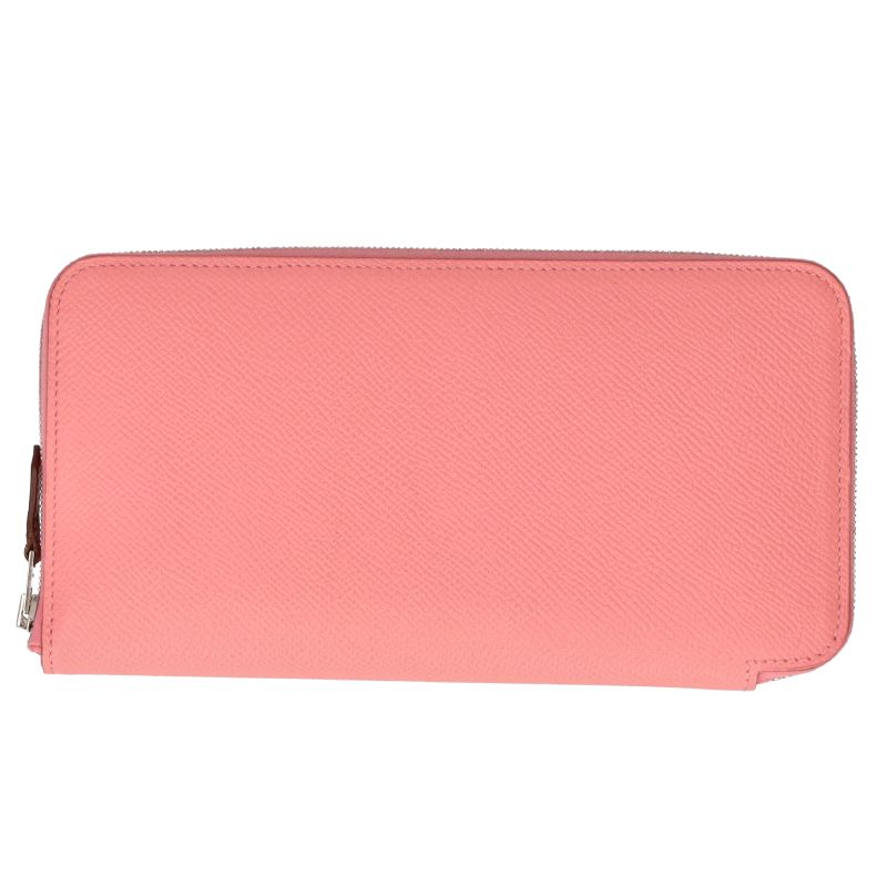 Hermes Azap Long Silk Quin Vaux Epson Silk Women's Rose Confetti