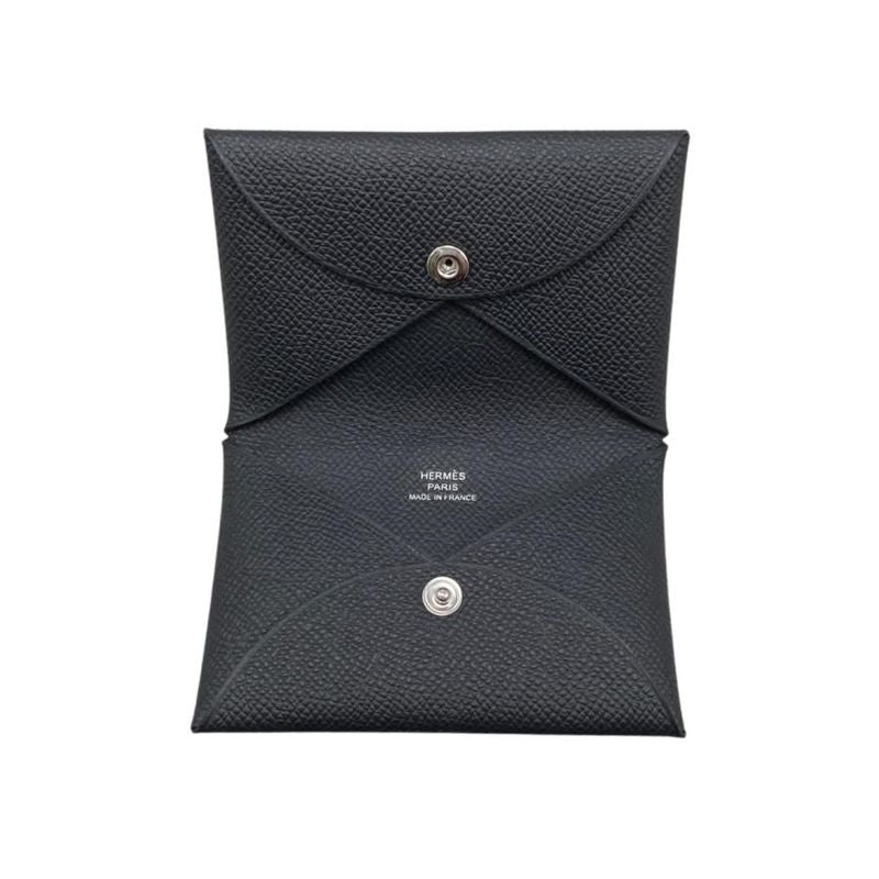 Hermes Card Case Coin Case Calvi W Vaux Epson Noir Black Hermes