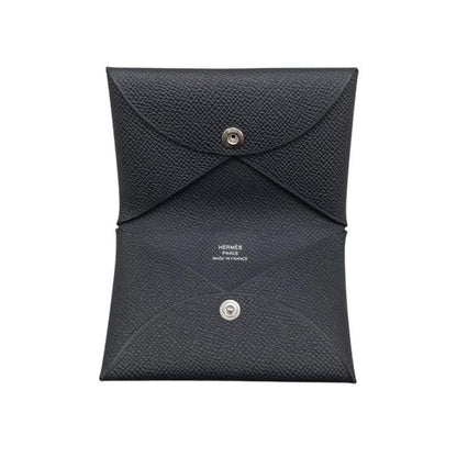 Hermes Card Case Coin Case Calvi W Vaux Epson Noir Black Hermes
