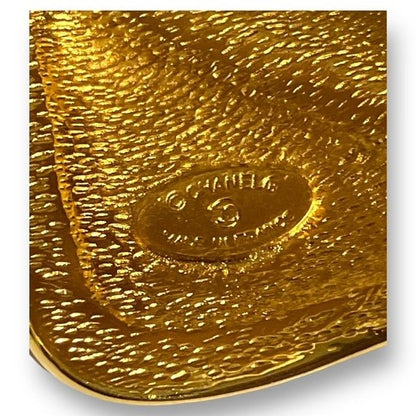 Chanel Vintage Coco Mark Big Bangle Unisex Gold