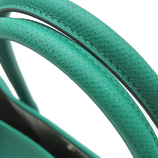 Hermes Garden Party PM Tote Bag Vaux Epson Vert Jade Silver Hardware Green