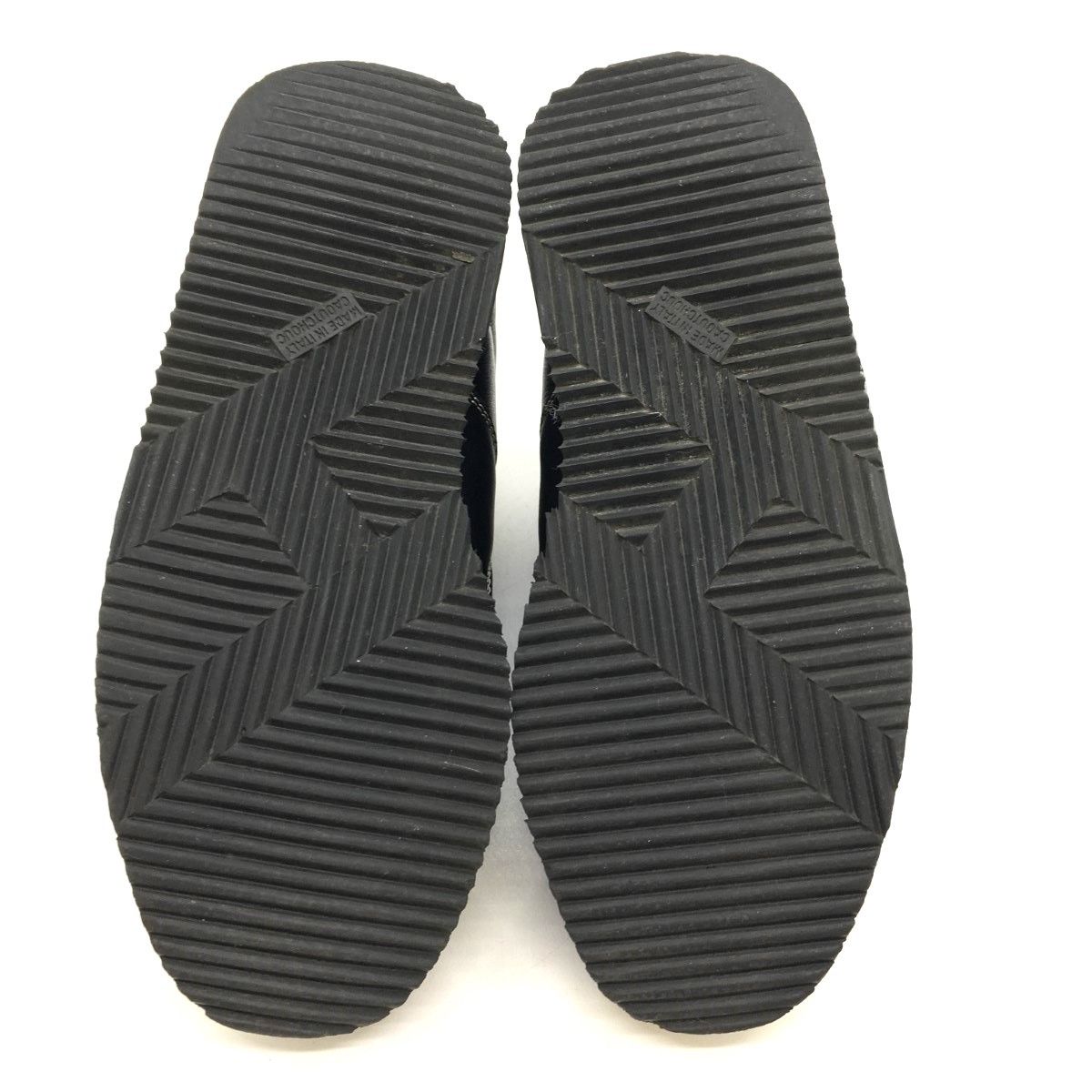 Hermes H Logo Cowhide Calf Classic Black Low Cut Sneakers Women's Black Size