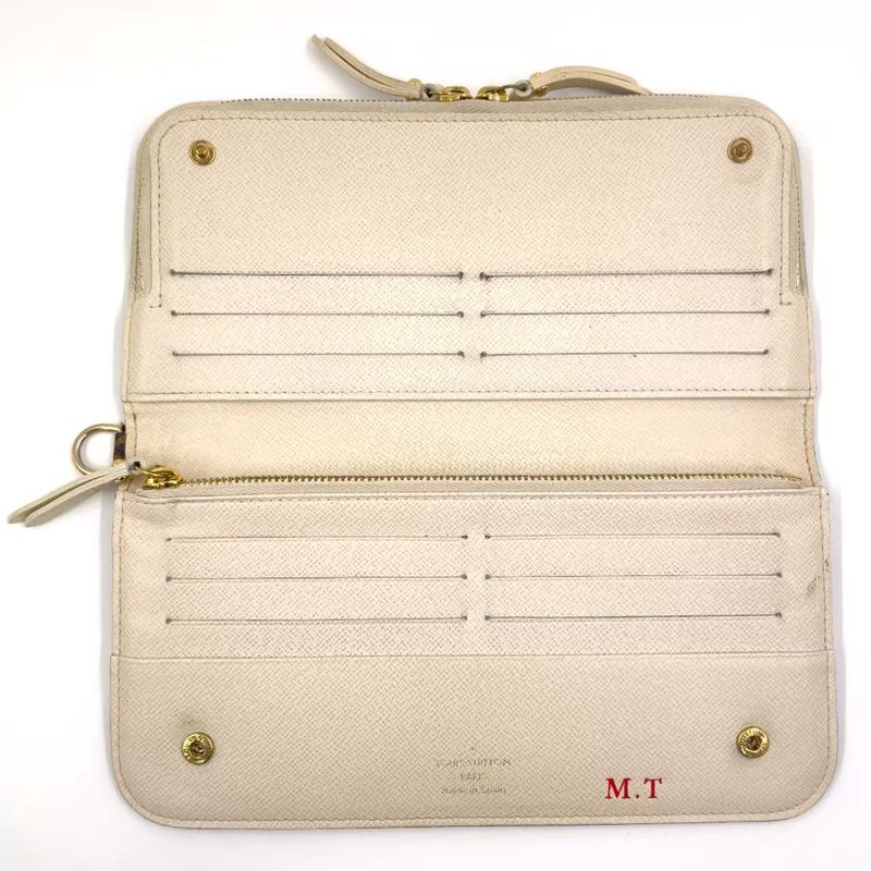 Louis Vuitton Portefeuille Antholite Monogram PVC Brown Folded Long Wallet Gold