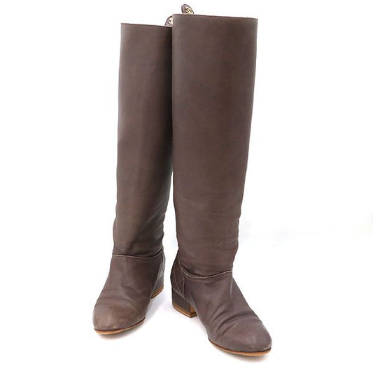 Chanel Long Boots Lambskin 38 Approx 24cm (9.45in) Ladies 4000009801200297