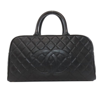 Chanel Matelasse Coco Mark Gold Hardware Boston Bag Grained Calfskin Women