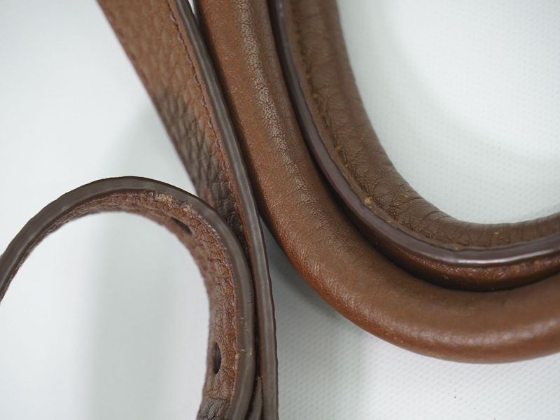 Authentic Prada Leather 2WAY Shoulder Bag Handbag Pochette Brown Bn2545 Bag