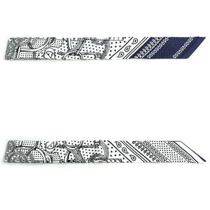 Hermes Twilly Eperon D' Or Golden Spur Scarf White/black/marine H062978s 06