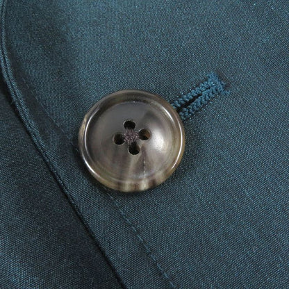 Hermes Cotton Single Ancon Jacket Tailored Jacket Bleather Green 48 Made In