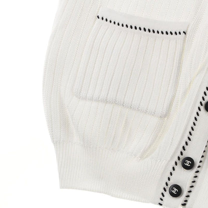 Chanel Knit Coco Button Short Sleeve Cardigan