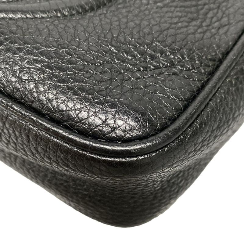 Gucci Shoulder Bag Double G 347994 Black Leather