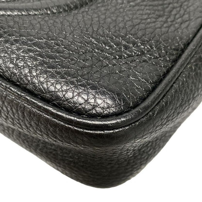 Gucci Shoulder Bag Double G 347994 Black Leather