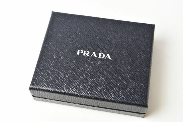Prada Card Case Business Card Holder Prada Saffiano NERO Black 1mc025