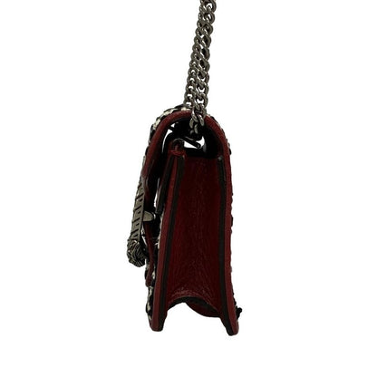 Gucci Shoulder Bag Dionysus 476432 Black White And Bordeaux Chain Shoulder/mini
